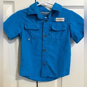 Magellan Outdoors Kids Bright Blue Button Down Shirt